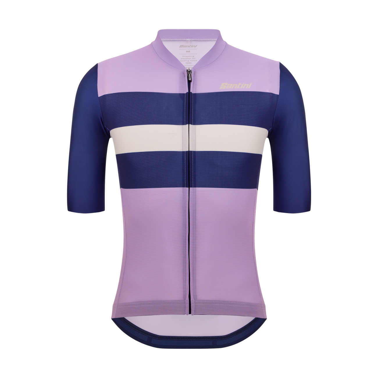 SANTINI Cyklistický dres s krátkym rukávom - BENGAL - modrá/fialová/biela