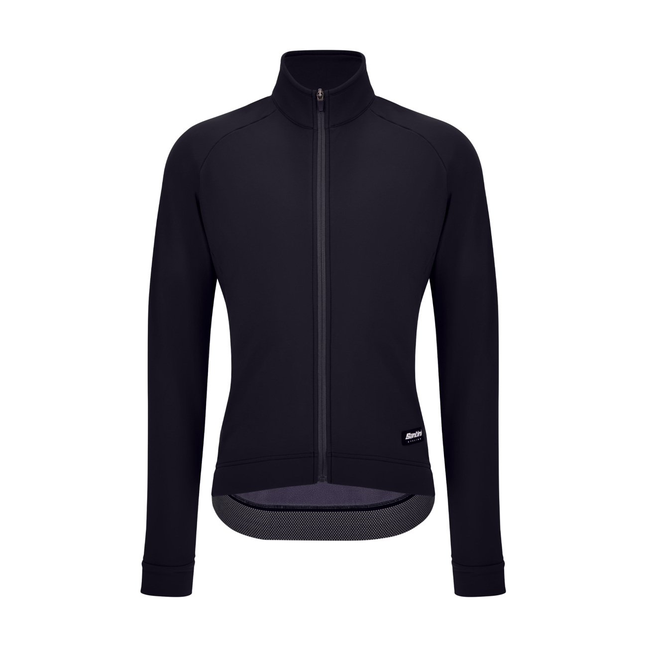 SANTINI Cyklistická zateplená bunda - RTR - čierna