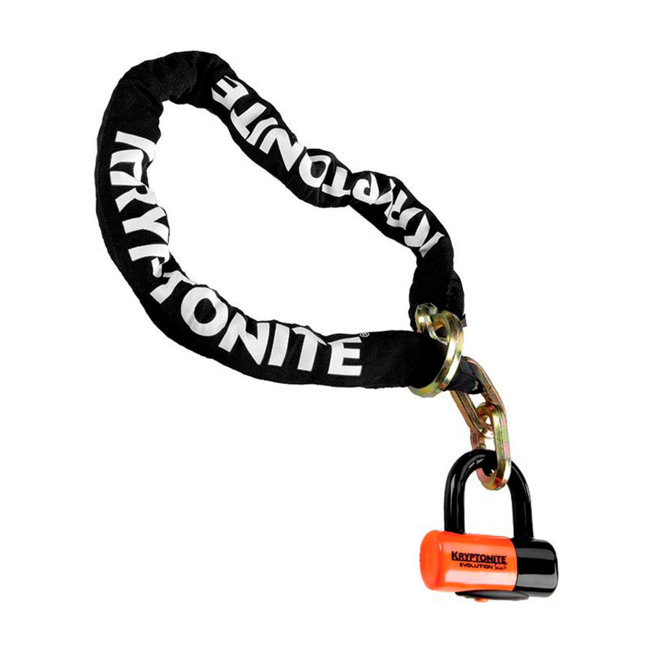 KRYPTONITE zámok na bicykel - NEW YORK NOOSE - biela/oranžová/čierna