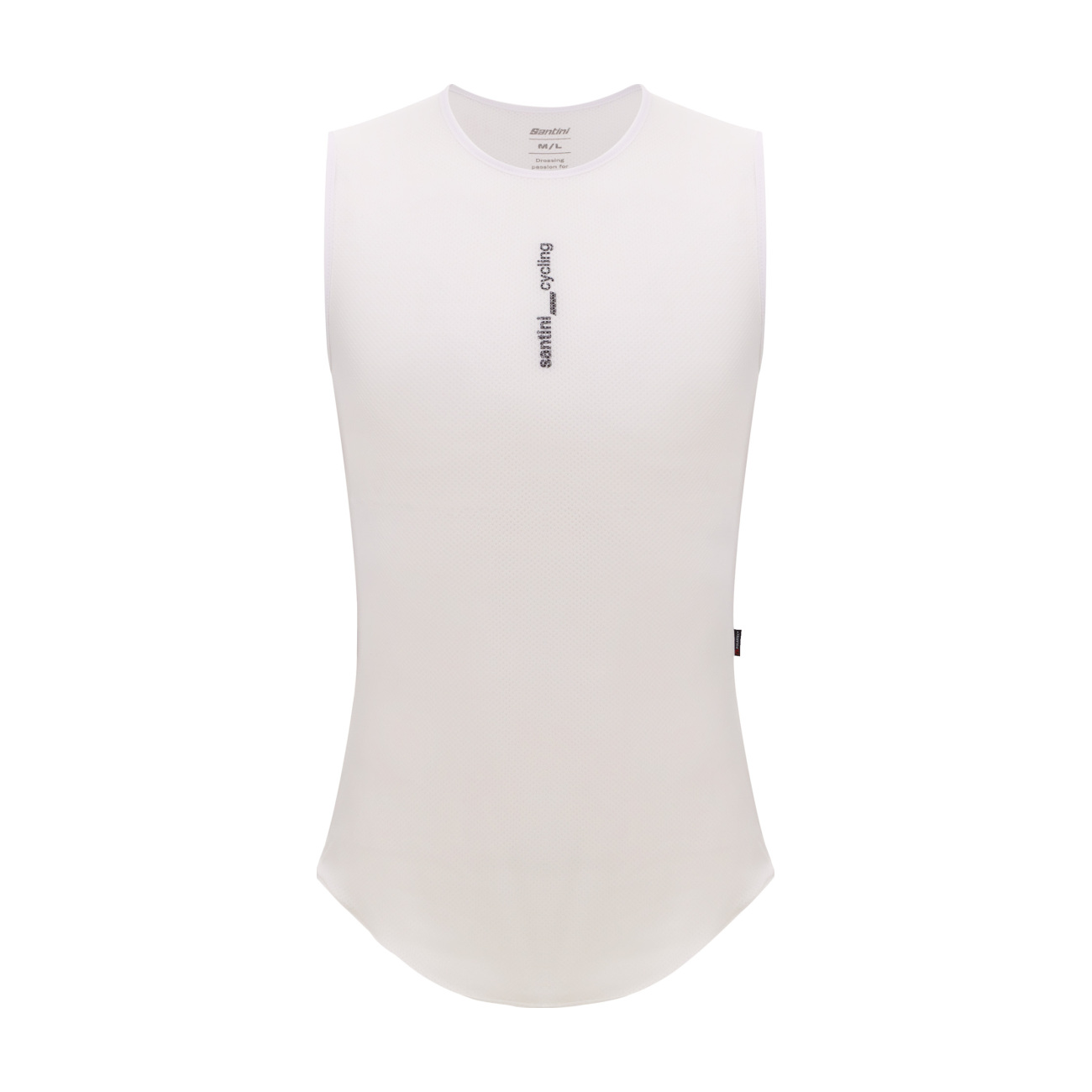 SANTINI Cyklistické tričko bez rukávov - DELTA - biela