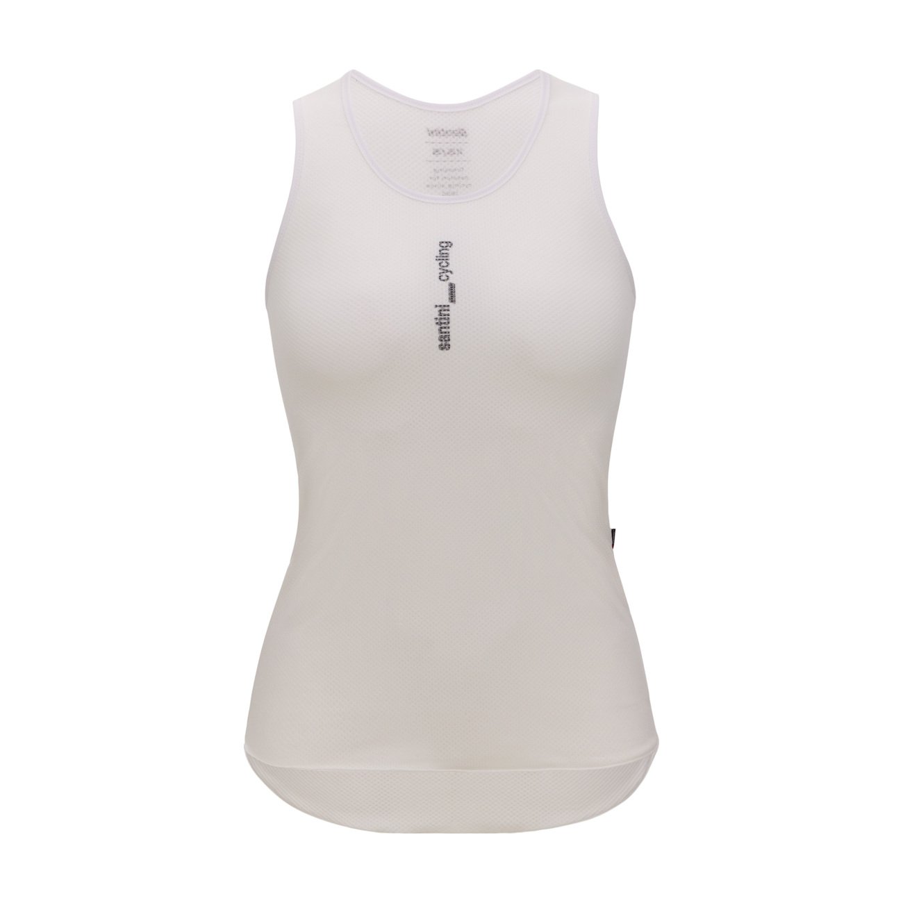 SANTINI Cyklistické tričko bez rukávov - DELTA - biela