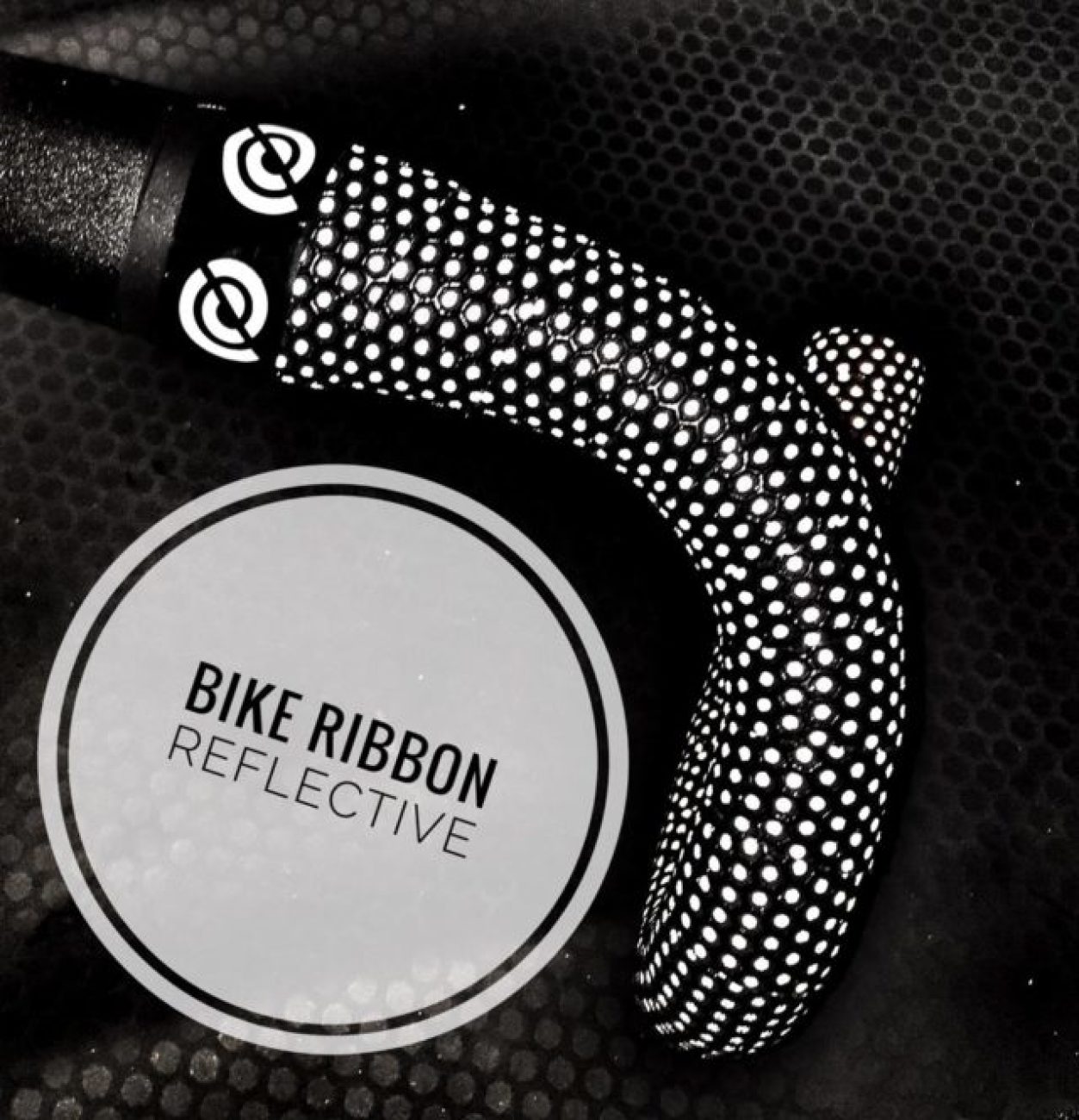 BIKERIBBON omotávky - REFLECTIVE - čierna
