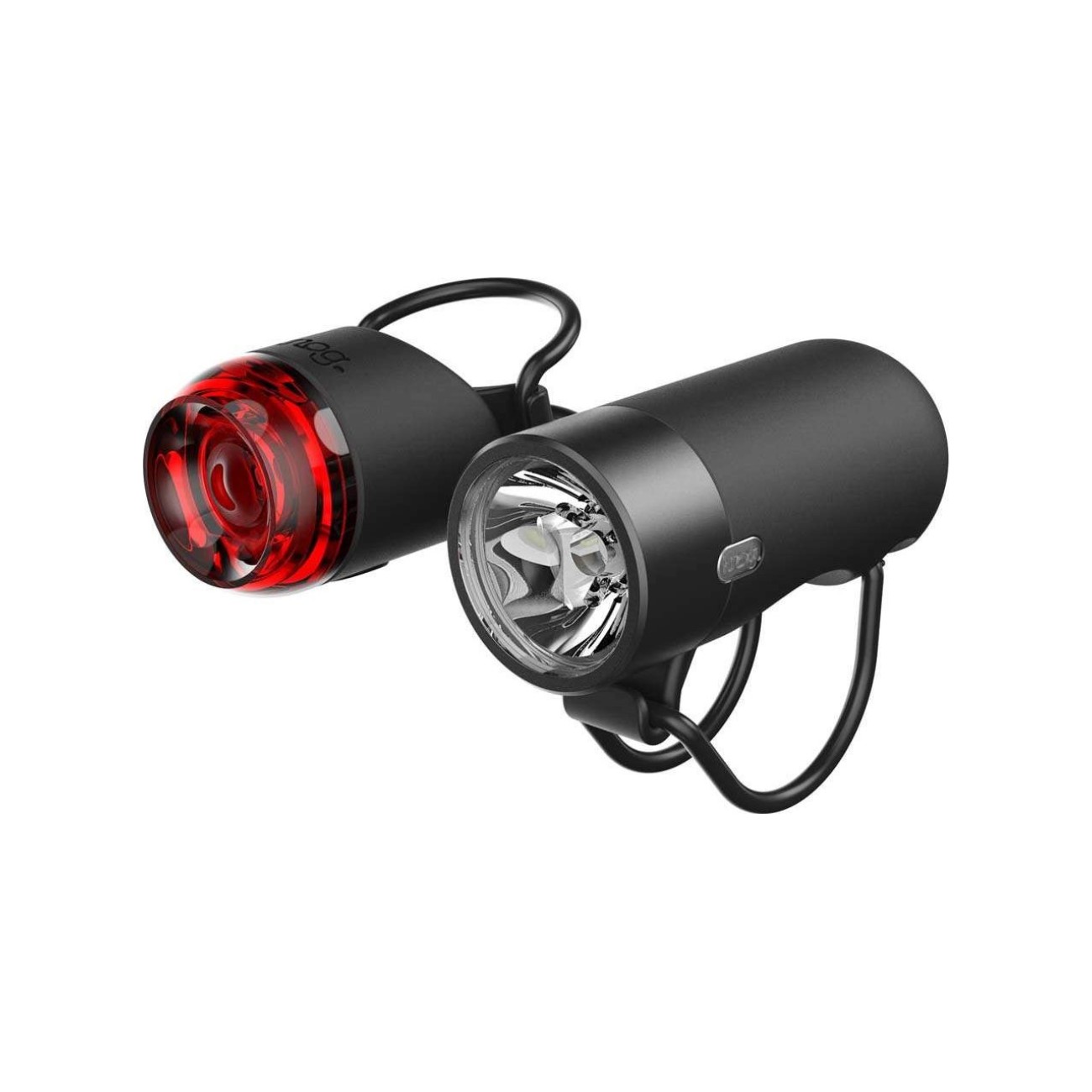 KNOG set svetiel - PLUG TWINPACK - čierna