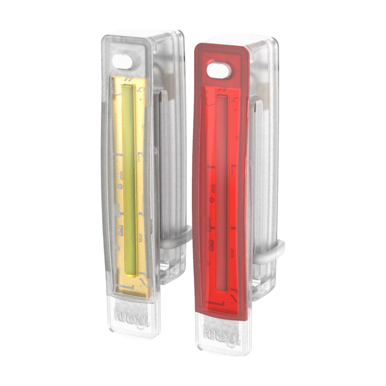 KNOG set svetiel - PLUS FREE - transparentná