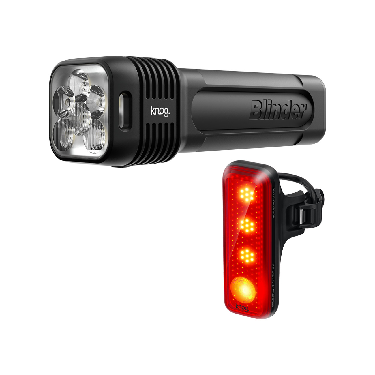 KNOG set svetiel - BLINDER PRO 1300/R150 - čierna KNOG set svetiel - BLINDER PRO 1300/R150 - čierna