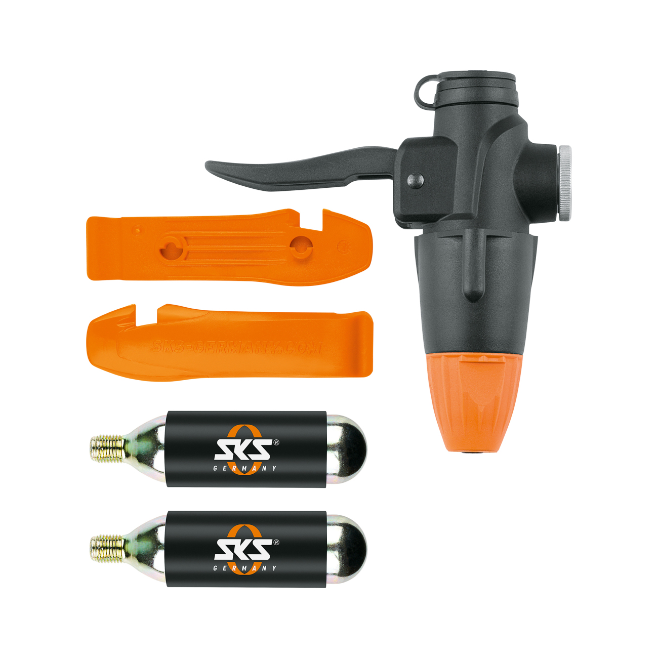 SKS príslušenstvo k pumpe - TUBELESS HEAD SET - čierna/oranžová