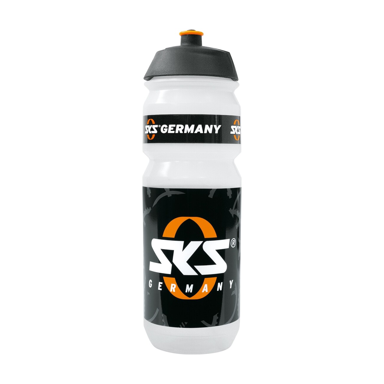 SKS Cyklistická fľaša na vodu - GERMANY LOGO - biela/čierna