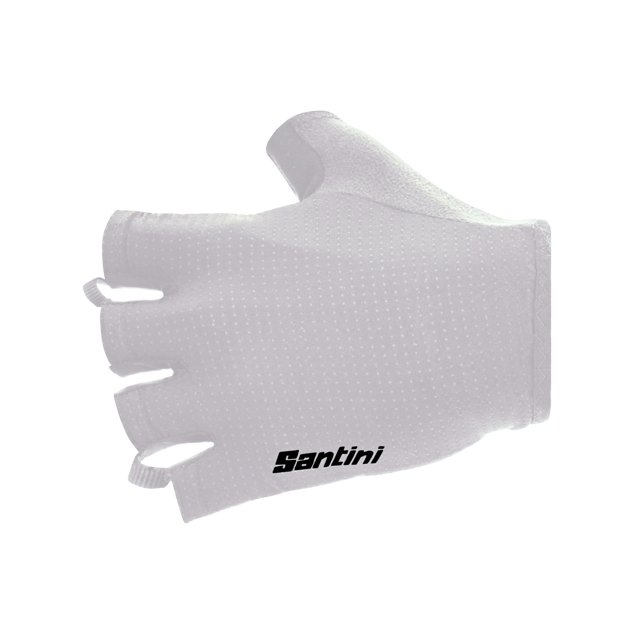 SANTINI Cyklistické rukavice krátkoprsté - 3D - biela
