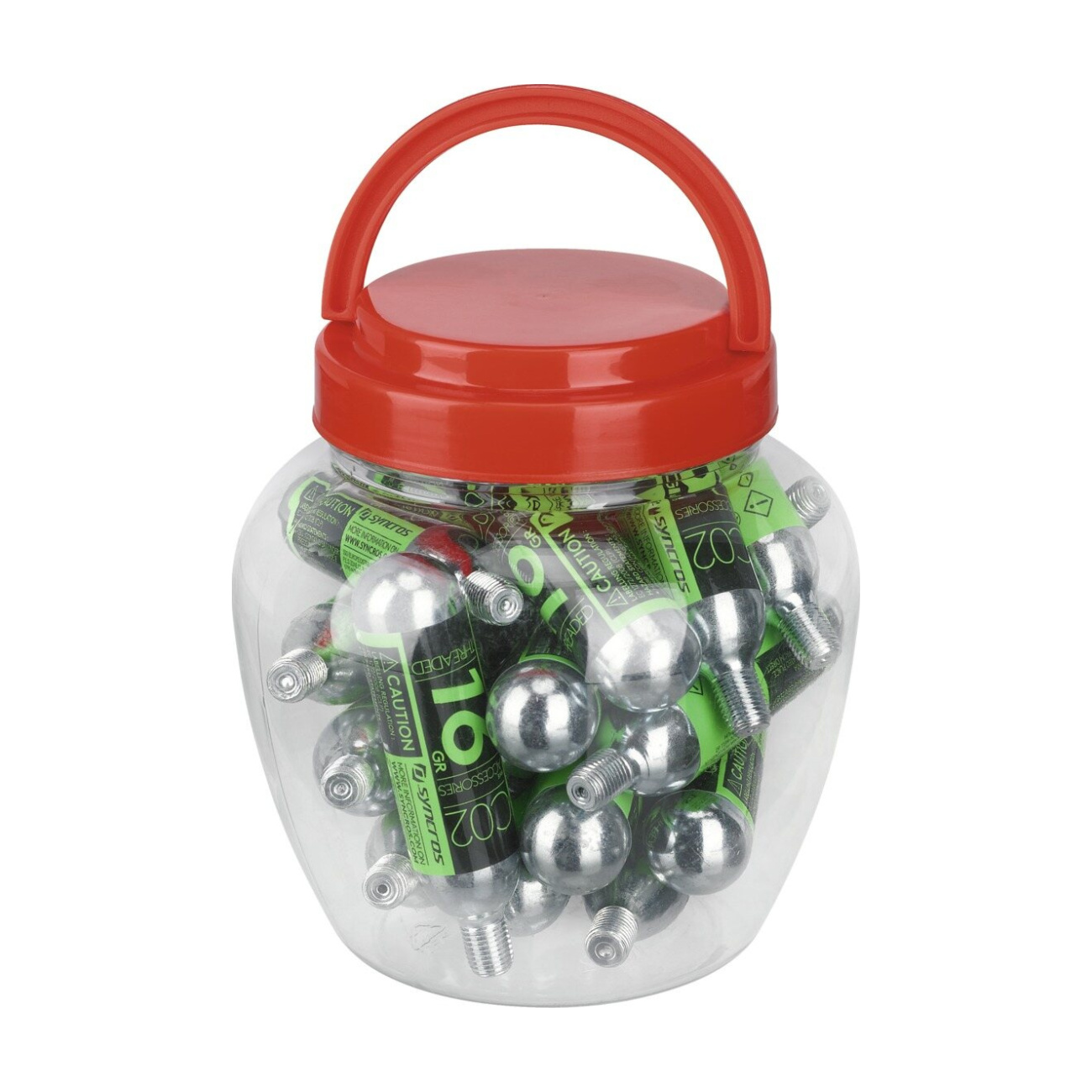 SYNCROS CO2 pumpa/bombička - CO2 10x25 g - strieborná
