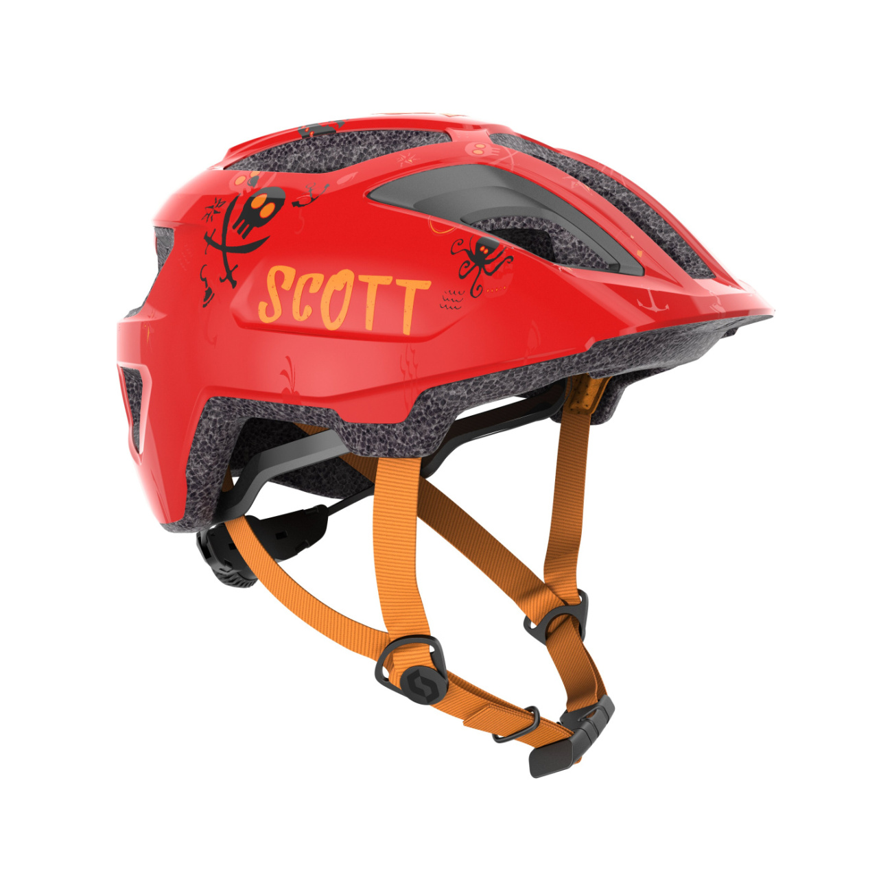 SCOTT Cyklistická prilba - KID SPUNTO - červená (46–52 cm)