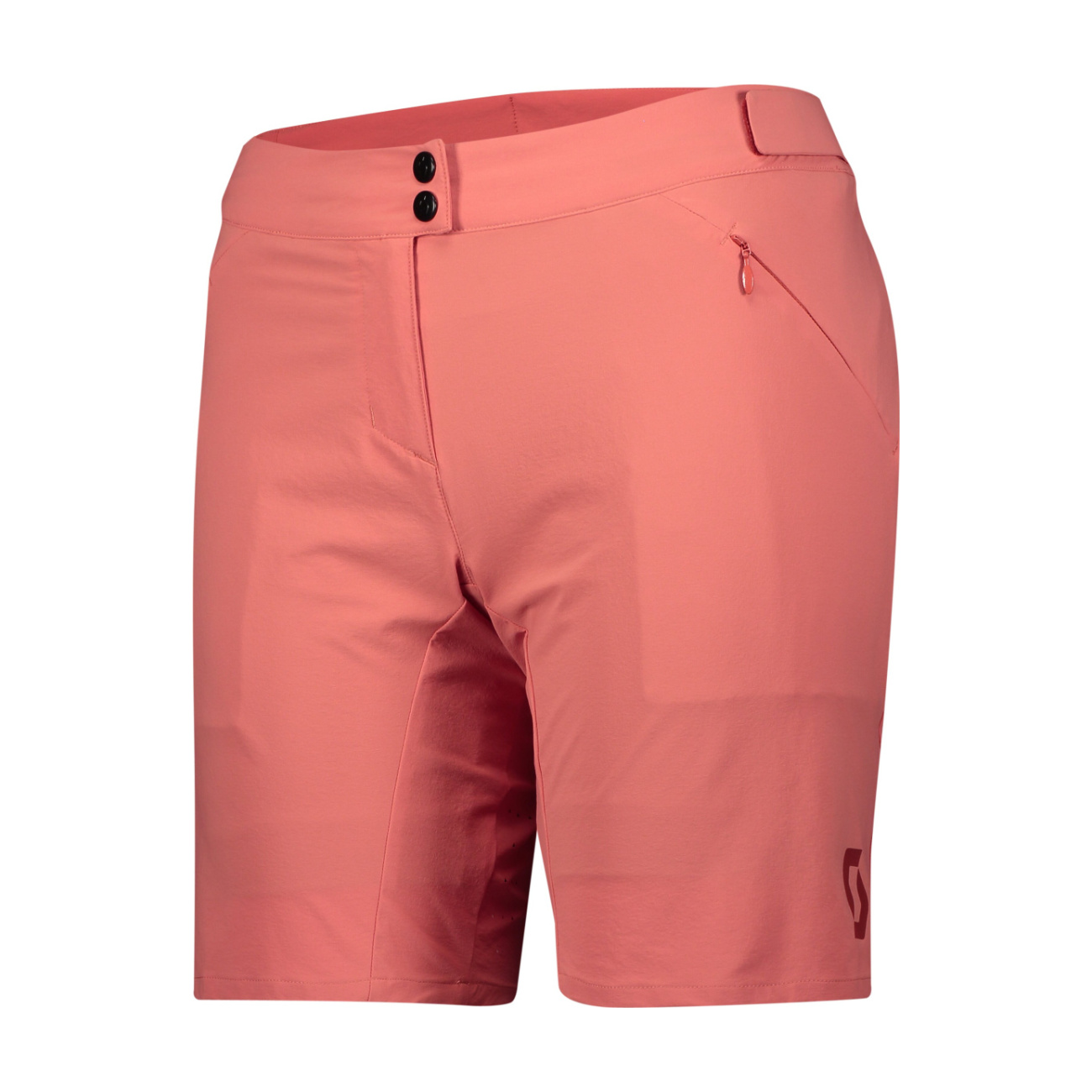 SCOTT Cyklistické nohavice krátke bez trakov - ENDURANCE LS/FIT W/PAD W - červená L