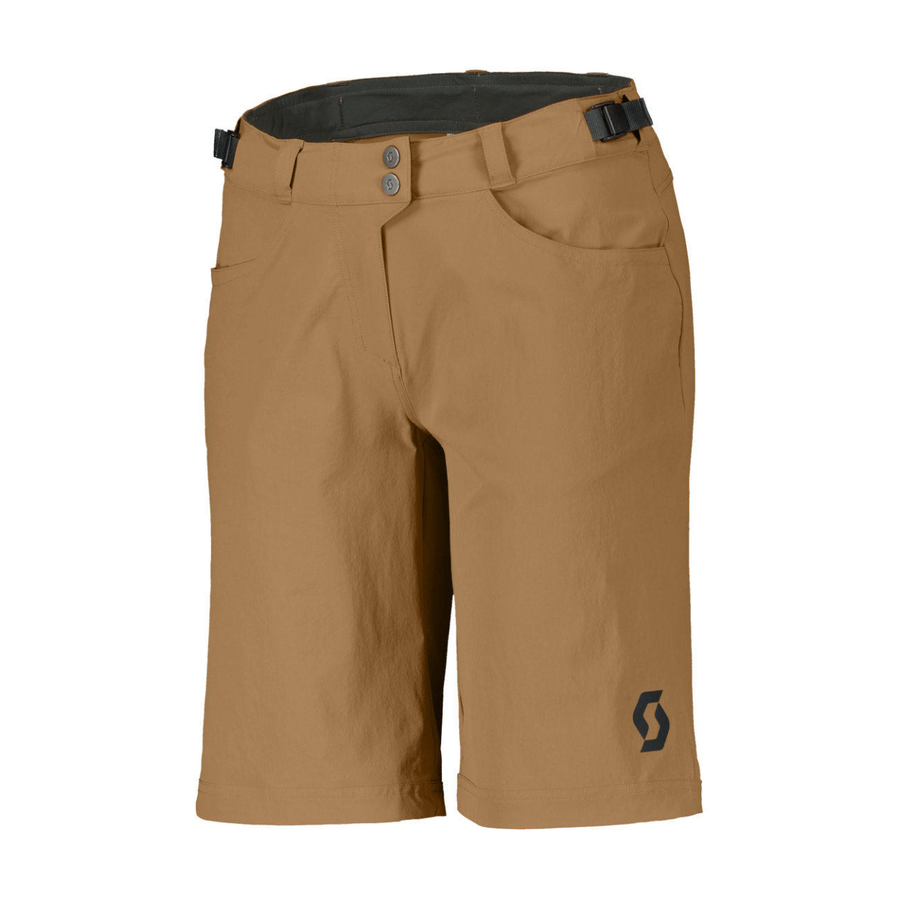 SCOTT Cyklistické nohavice krátke bez trakov - TRAIL FLOW W/PAD W - béžová XS