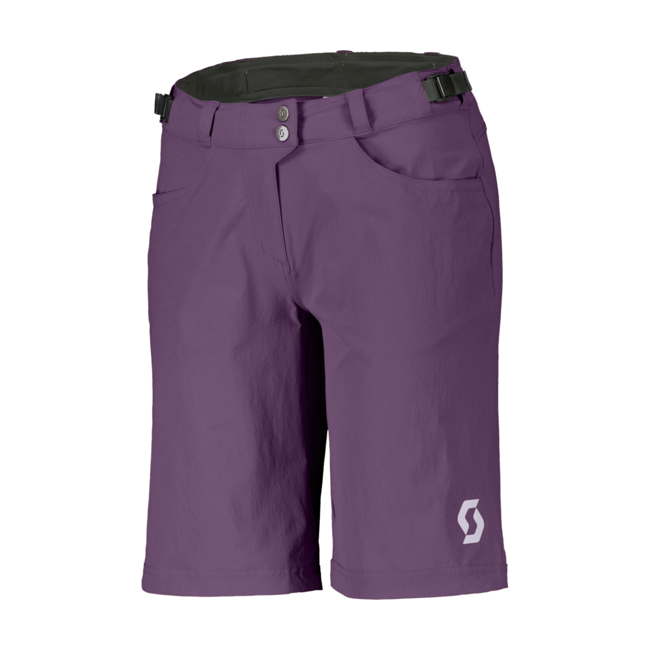SCOTT Cyklistické nohavice krátke bez trakov - TRAIL FLOW W/PAD W - fialová XS