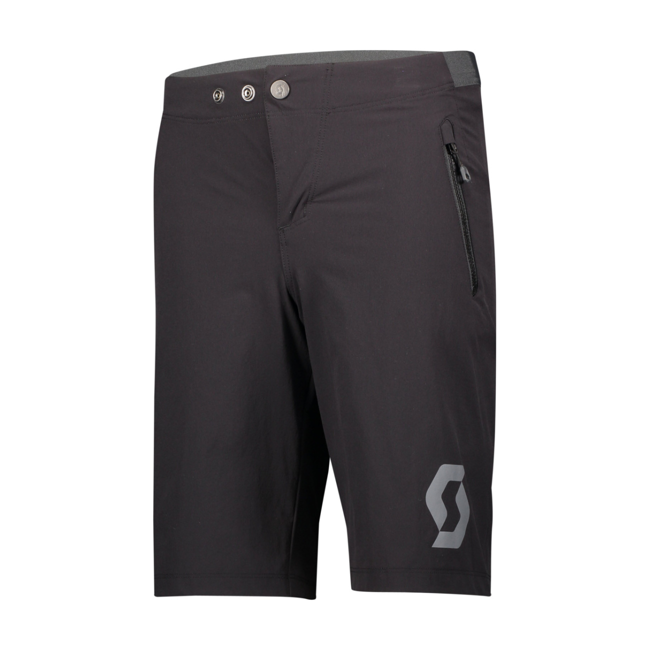 SCOTT Cyklistické nohavice krátke bez trakov - TRAIL 10 LS/FIT W/PAD JR - čierna