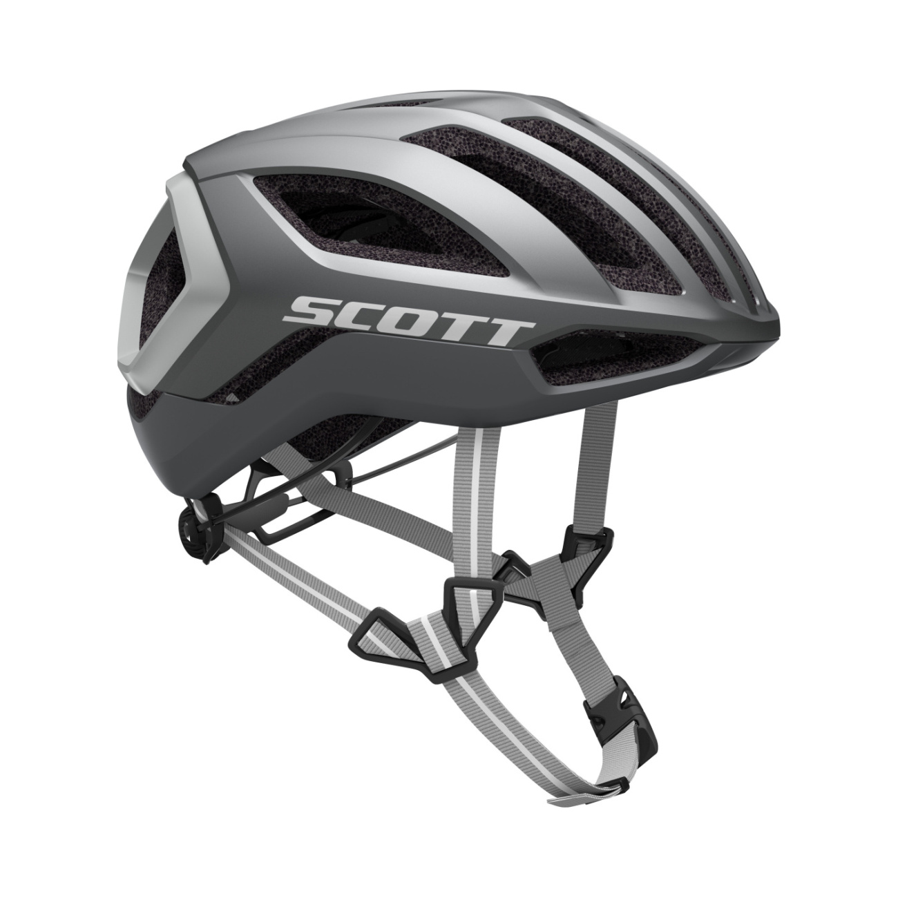 SCOTT Cyklistická prilba - CENTRIC PLUS - strieborná/šedá