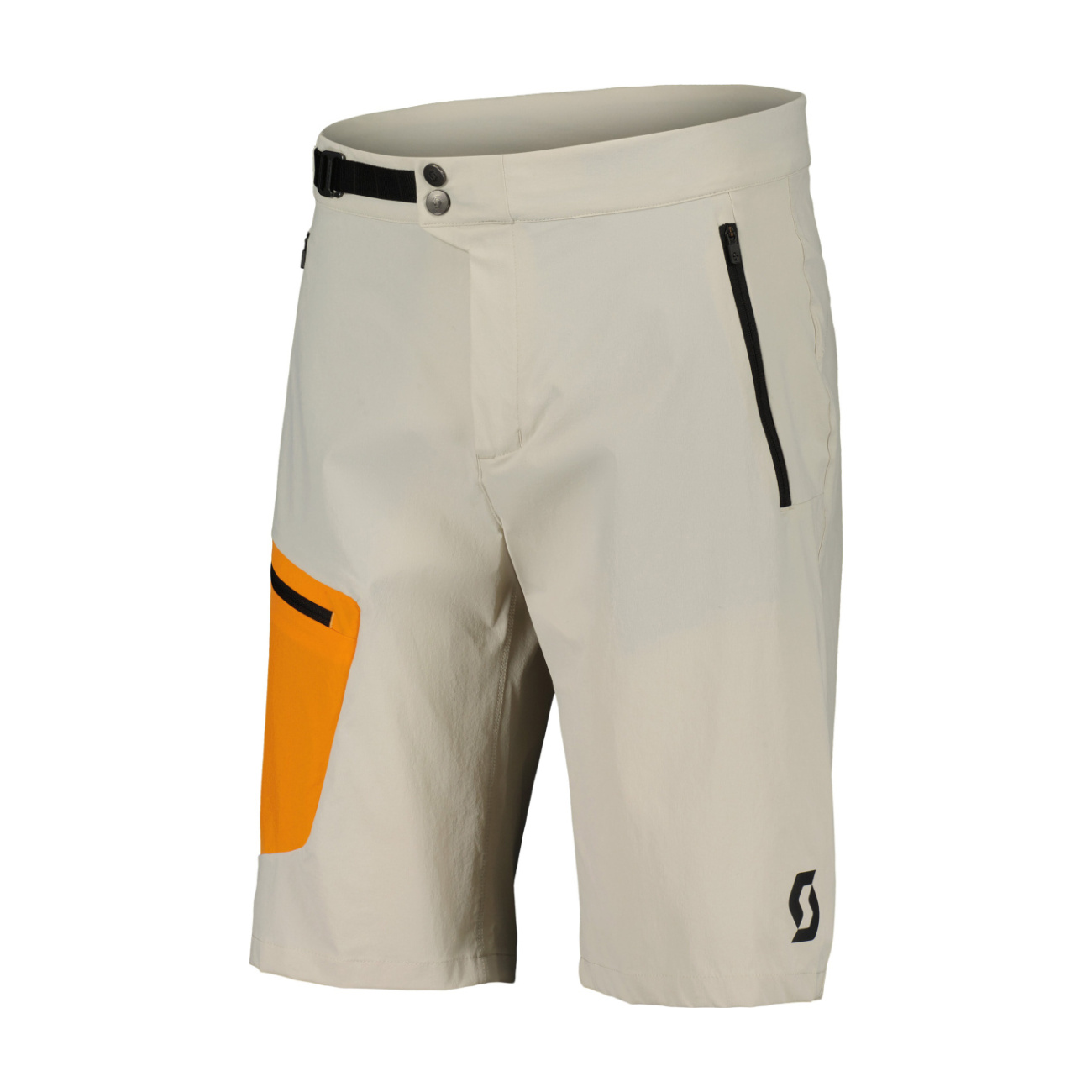 SCOTT Cyklistické nohavice krátke bez trakov - EXPLORAIR LIGHT - šedá/oranžová XL