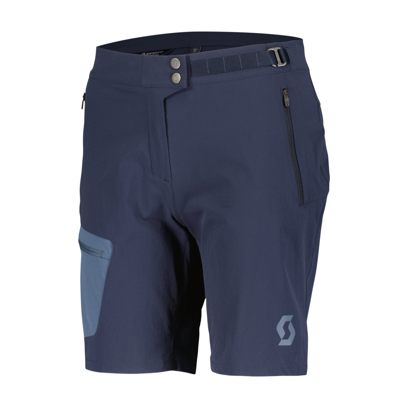 SCOTT Cyklistické nohavice krátke bez trakov - EXPLORAIR LIGHT W - modrá XS