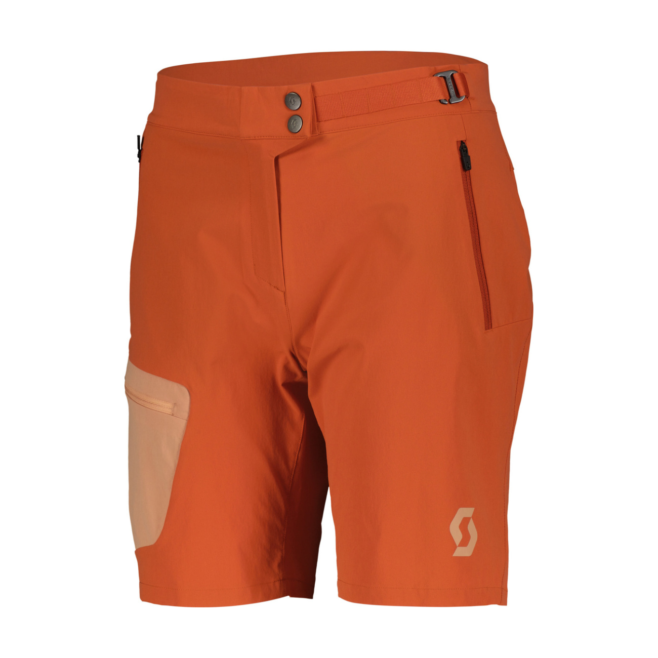 SCOTT Cyklistické nohavice krátke bez trakov - EXPLORAIR LIGHT W - oranžová/béžová XS
