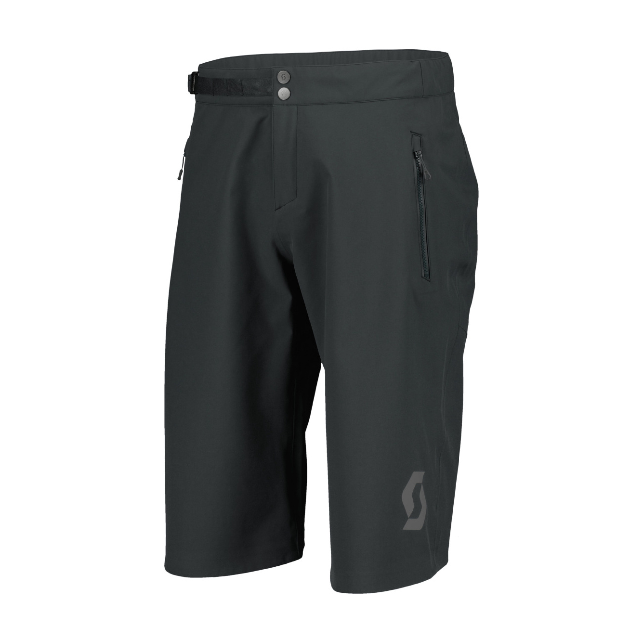SCOTT Cyklistické nohavice krátke bez trakov - TRAIL STORM WP - čierna M