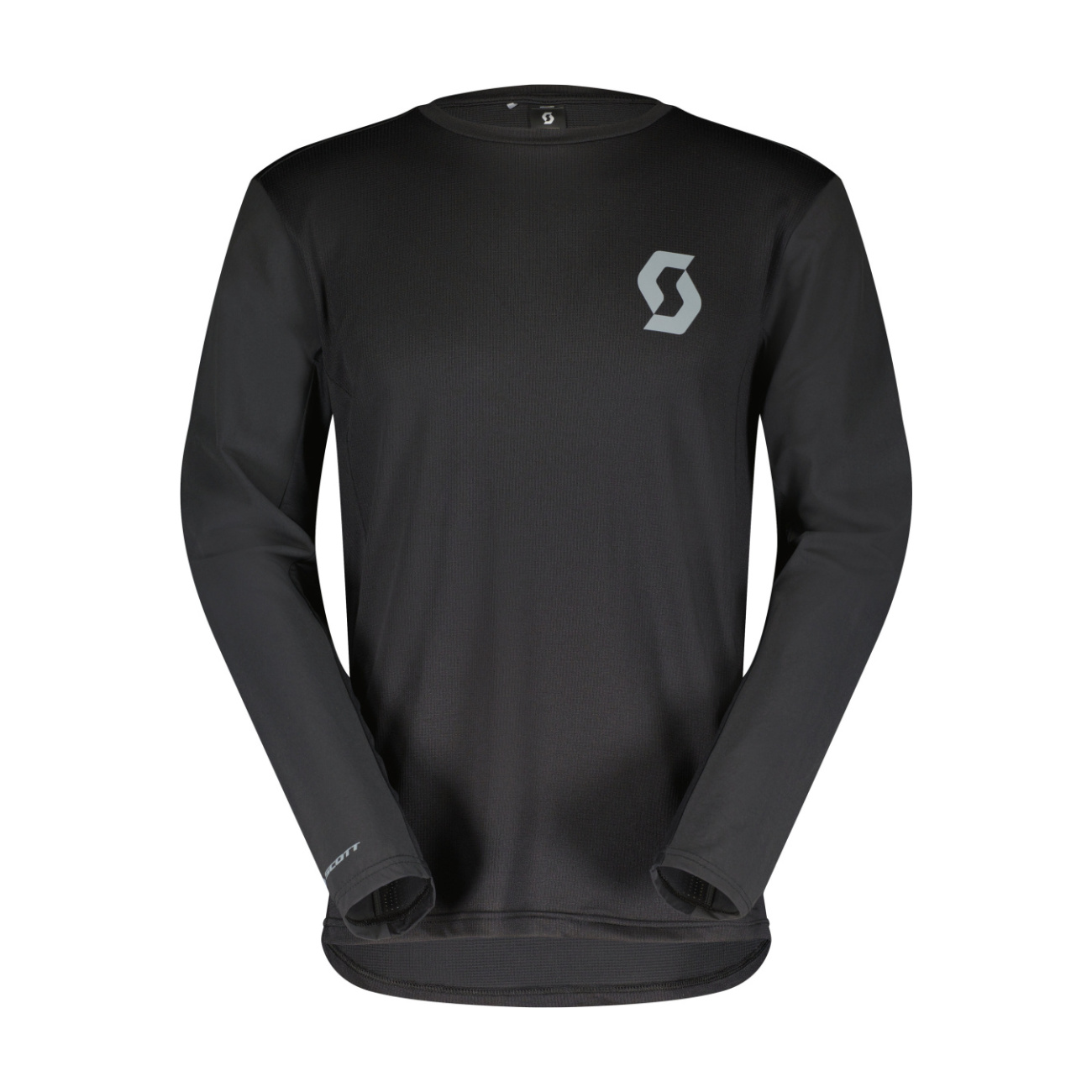 SCOTT Cyklistický dres s dlhým rukávom letný - TRAIL VERTIC LS - čierna
