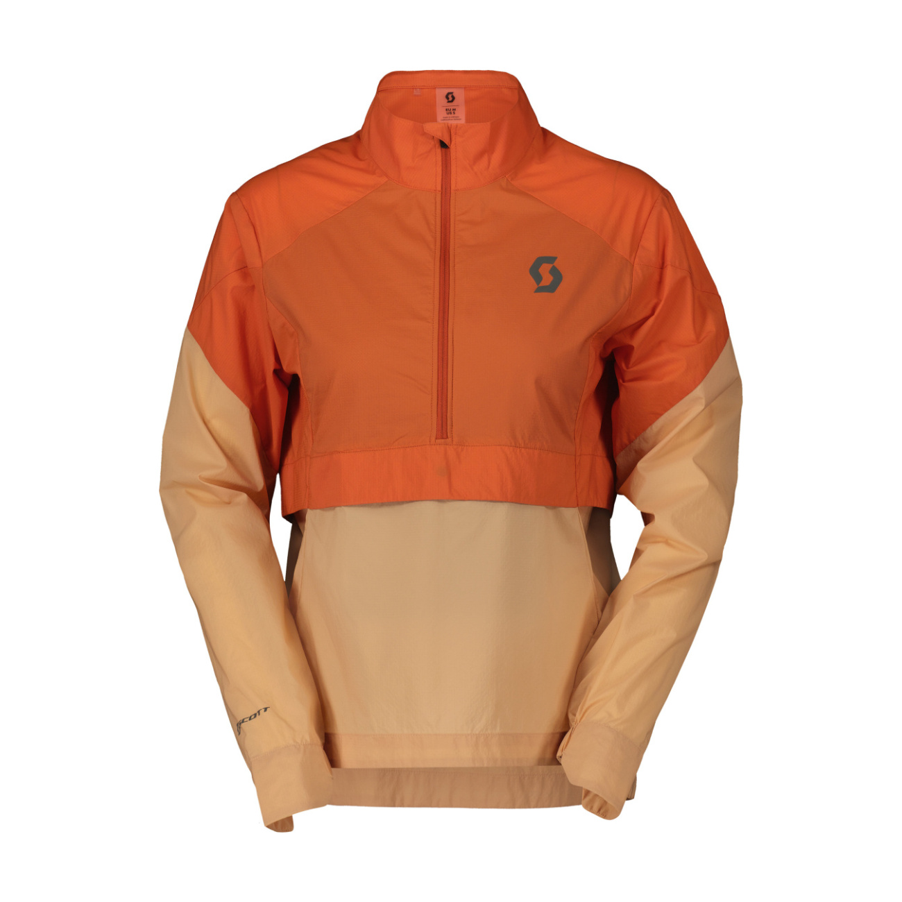 SCOTT Cyklistická vetruodolná bunda - ENDURANCE ANORAK WB W - oranžová/béžová M
