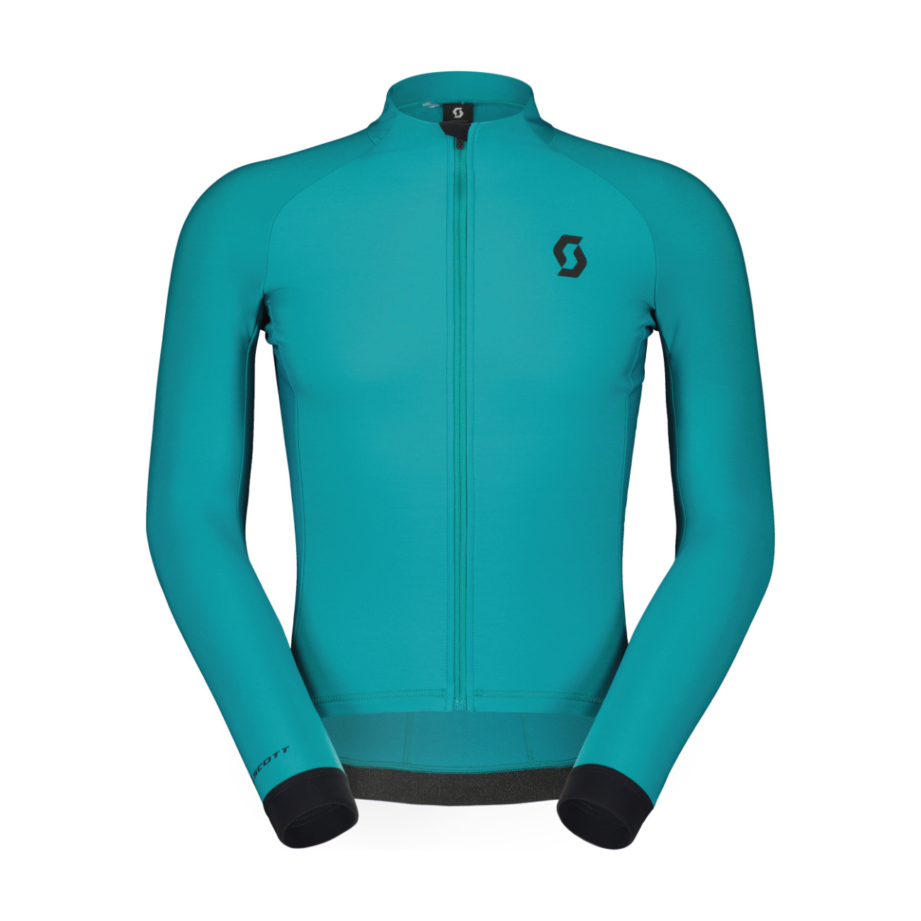 SCOTT Cyklistický dres s dlhým rukávom zimný - PRO WARM - tyrkysová