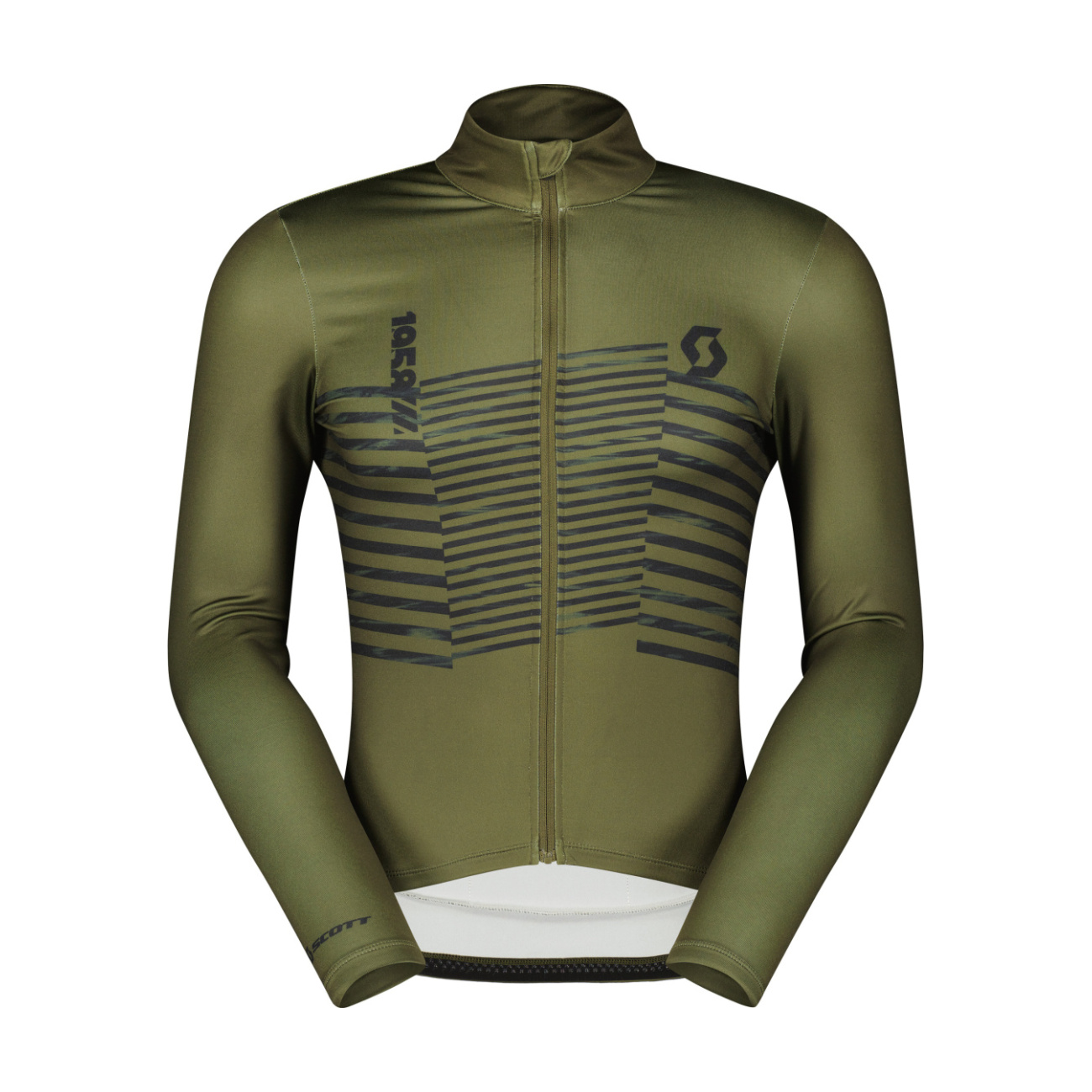 SCOTT Cyklistický dres s dlhým rukávom zimný - TEAM WARM GRAPHICS - zelená