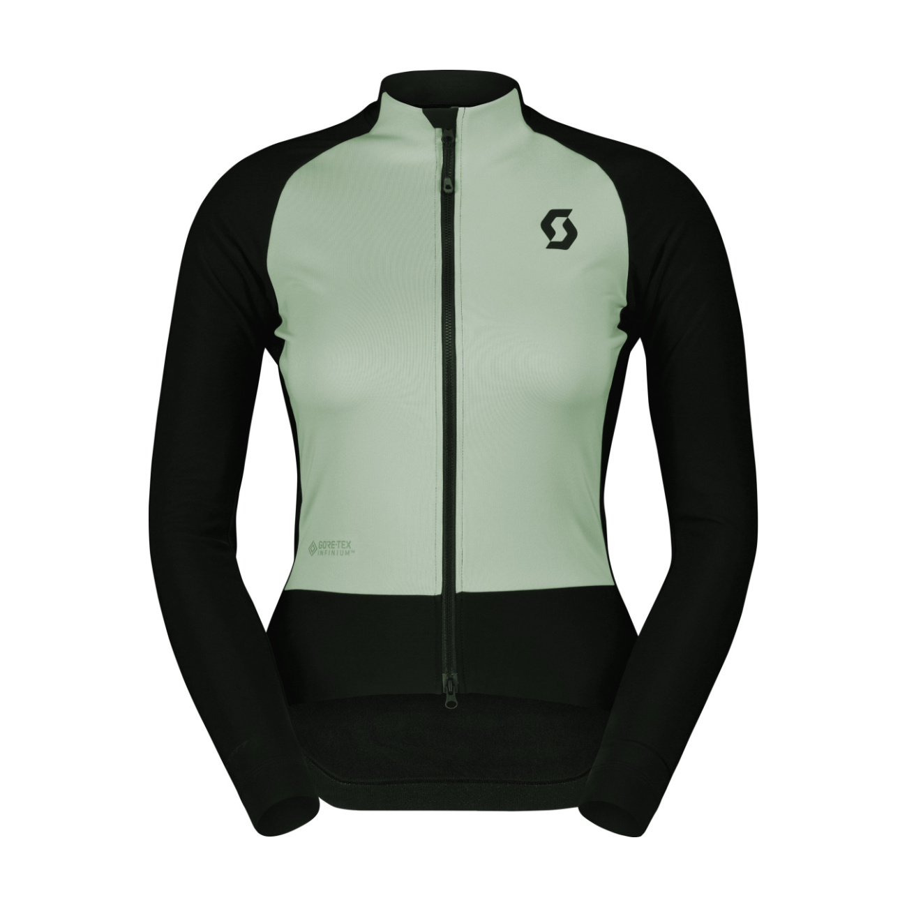 SCOTT Cyklistická vetruodolná bunda - RC PRO WARM HYBRID GTX WS W - čierna/zelená S