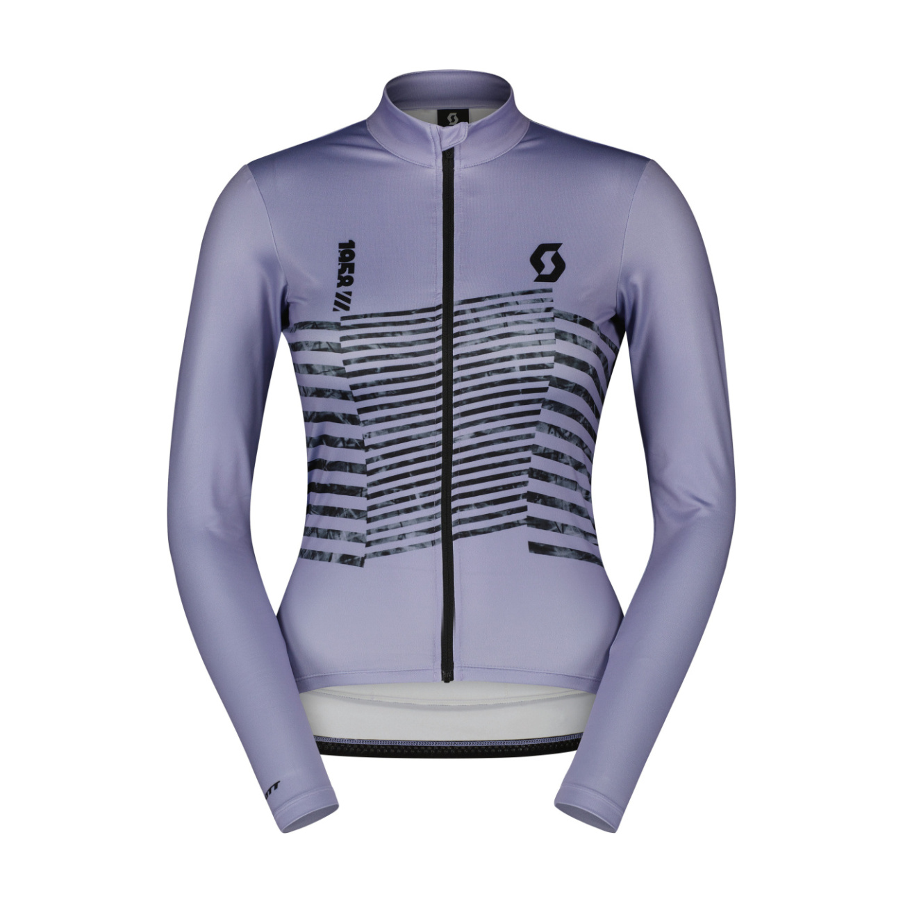 SCOTT Cyklistický dres s dlhým rukávom zimný - TEAM WARM GRAPHICS - svetlo modrá