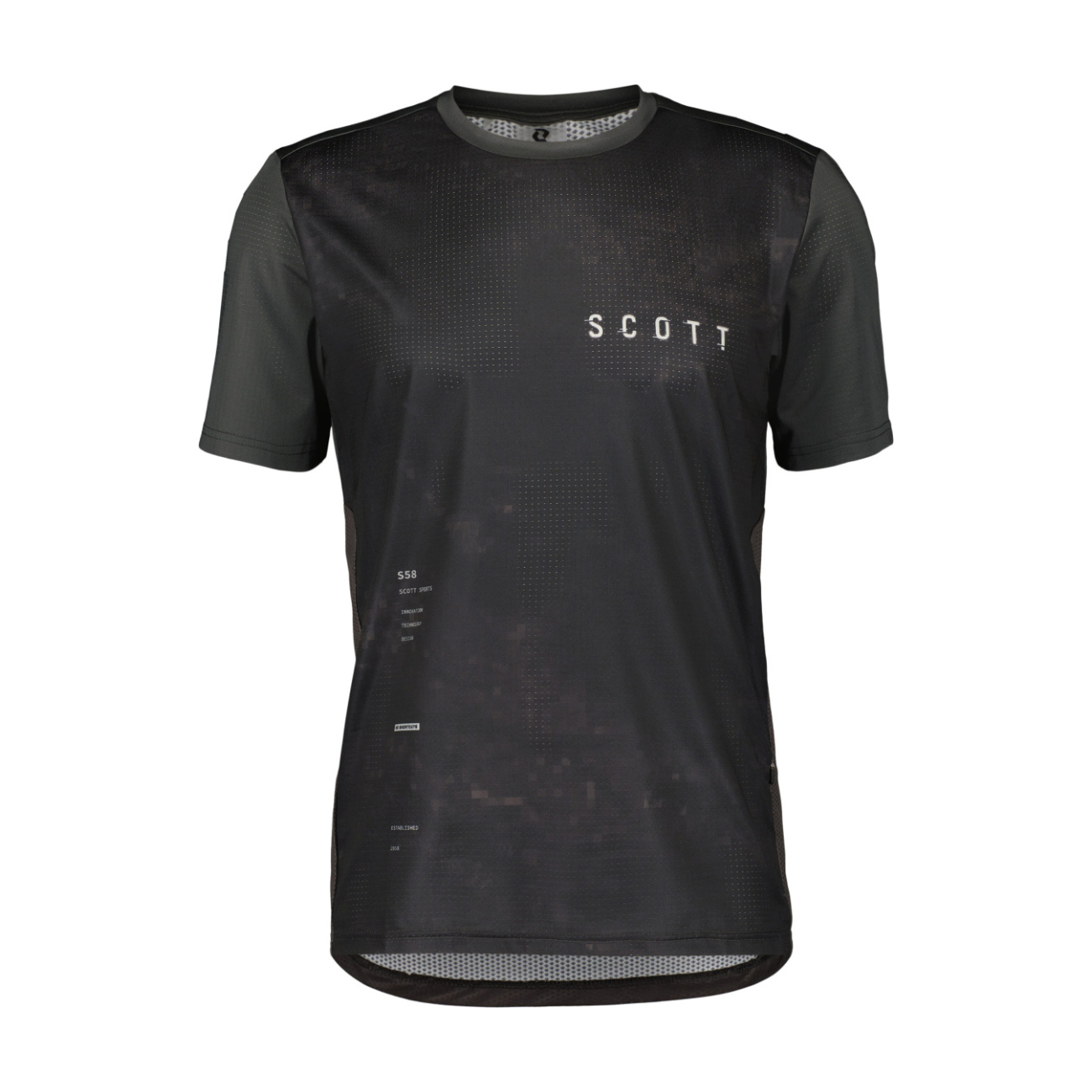 SCOTT Cyklistický dres s krátkym rukávom - VERTIC SS - čierna/šedá