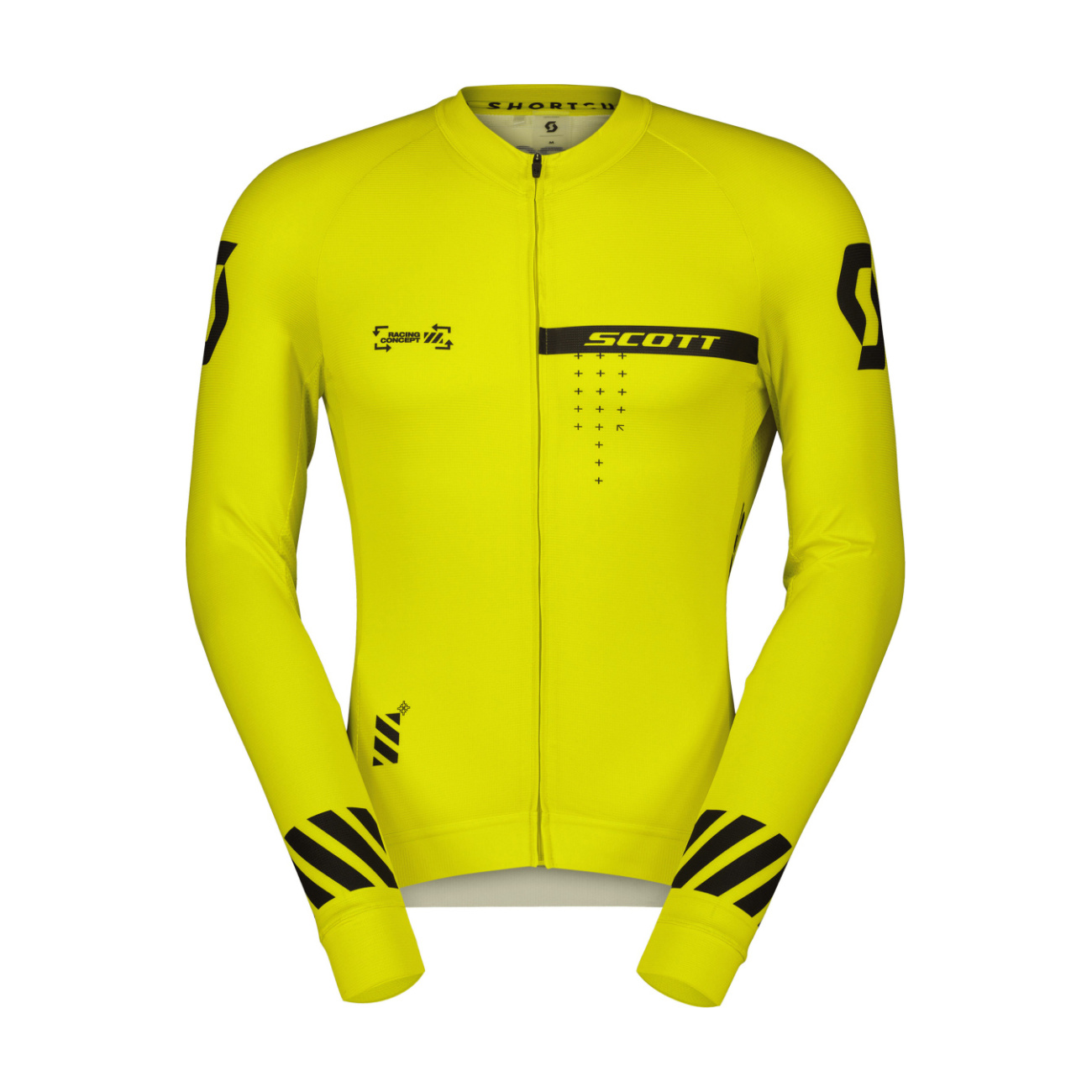 SCOTT Cyklistický dres s dlhým rukávom letný - PRO - žltá