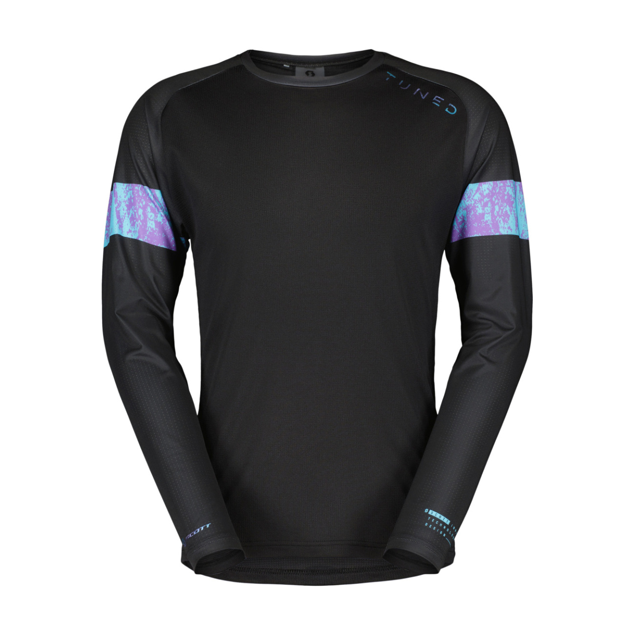 SCOTT Cyklistický dres s dlhým rukávom letný - TUNED LS - čierna