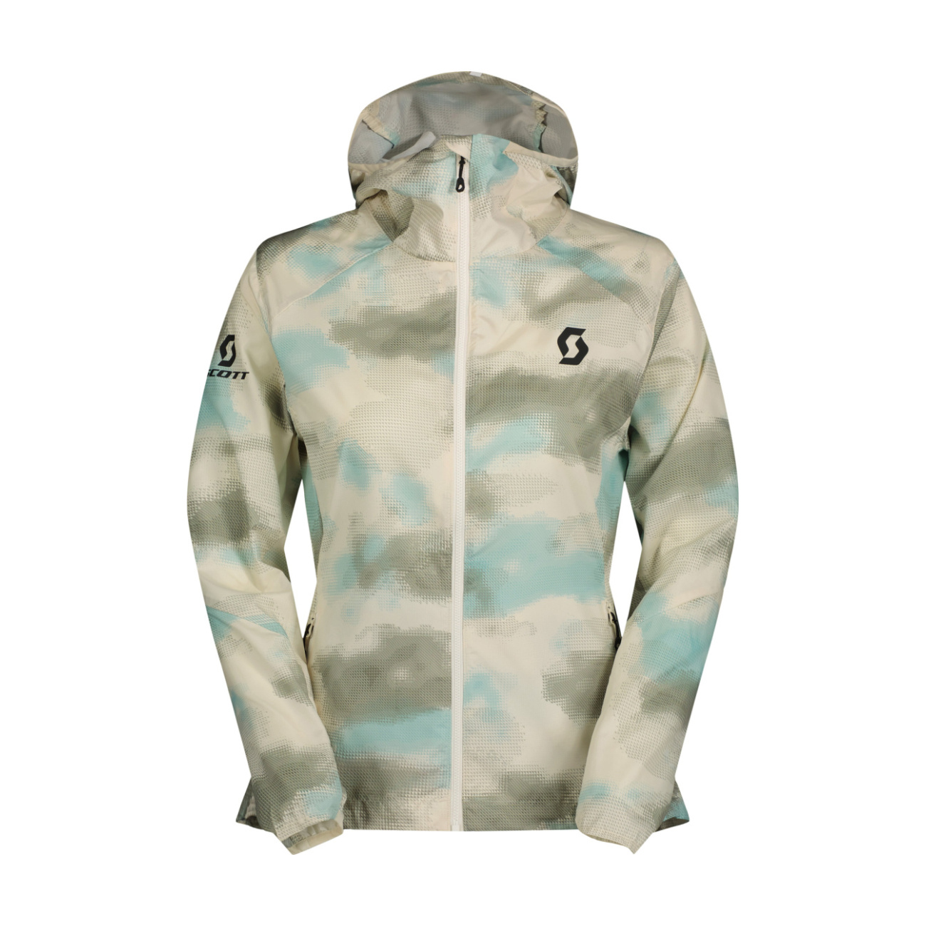 SCOTT Cyklistická vetruodolná bunda - EXPLORAIR LIGHT WB W - biela/zelená S