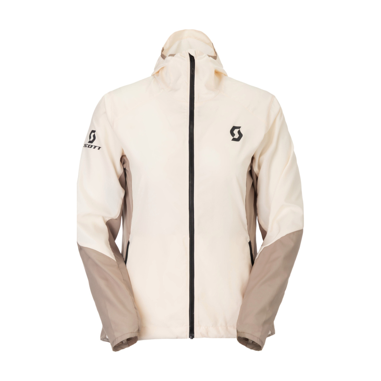 SCOTT Cyklistická vetruodolná bunda - EXPLORAIR LIGHT WB W - biela/hnedá M