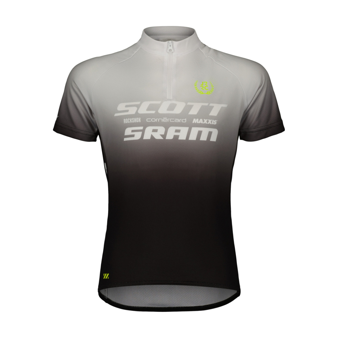 SCOTT Cyklistický dres s krátkym rukávom - SCOTT-SRAM PRO - čierna/biela 152 cm
