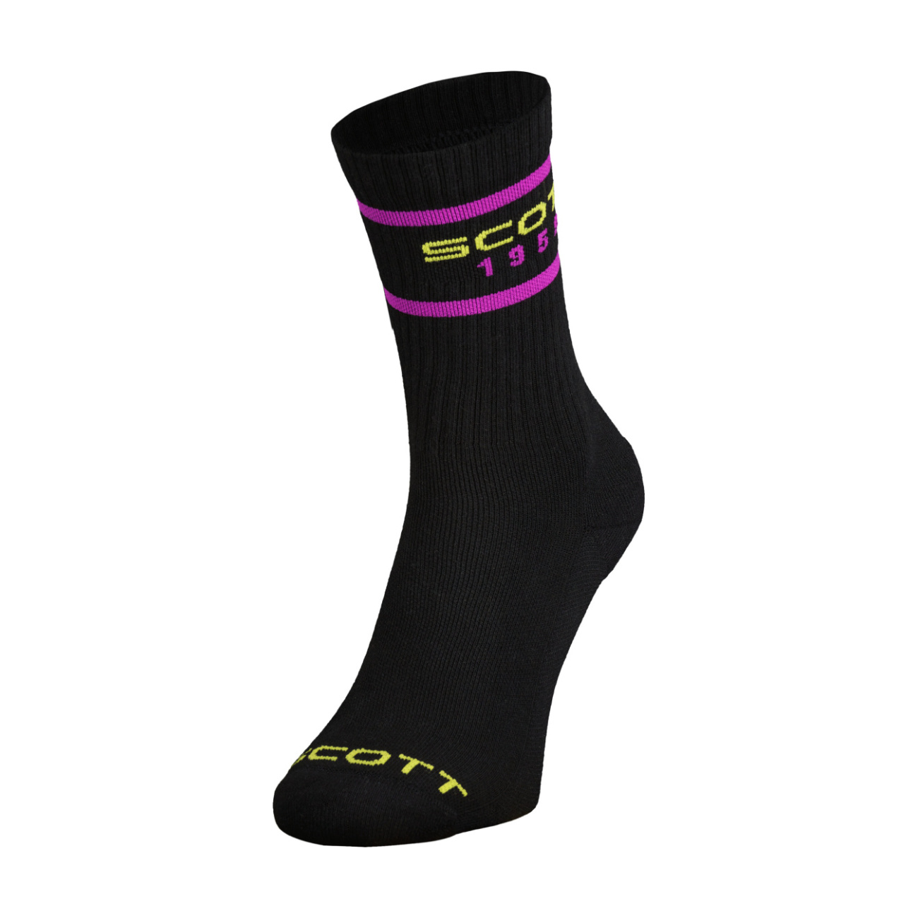 SCOTT Cyklistické ponožky klasické - RETRO CASUAL CREW PAK-3 - čierna