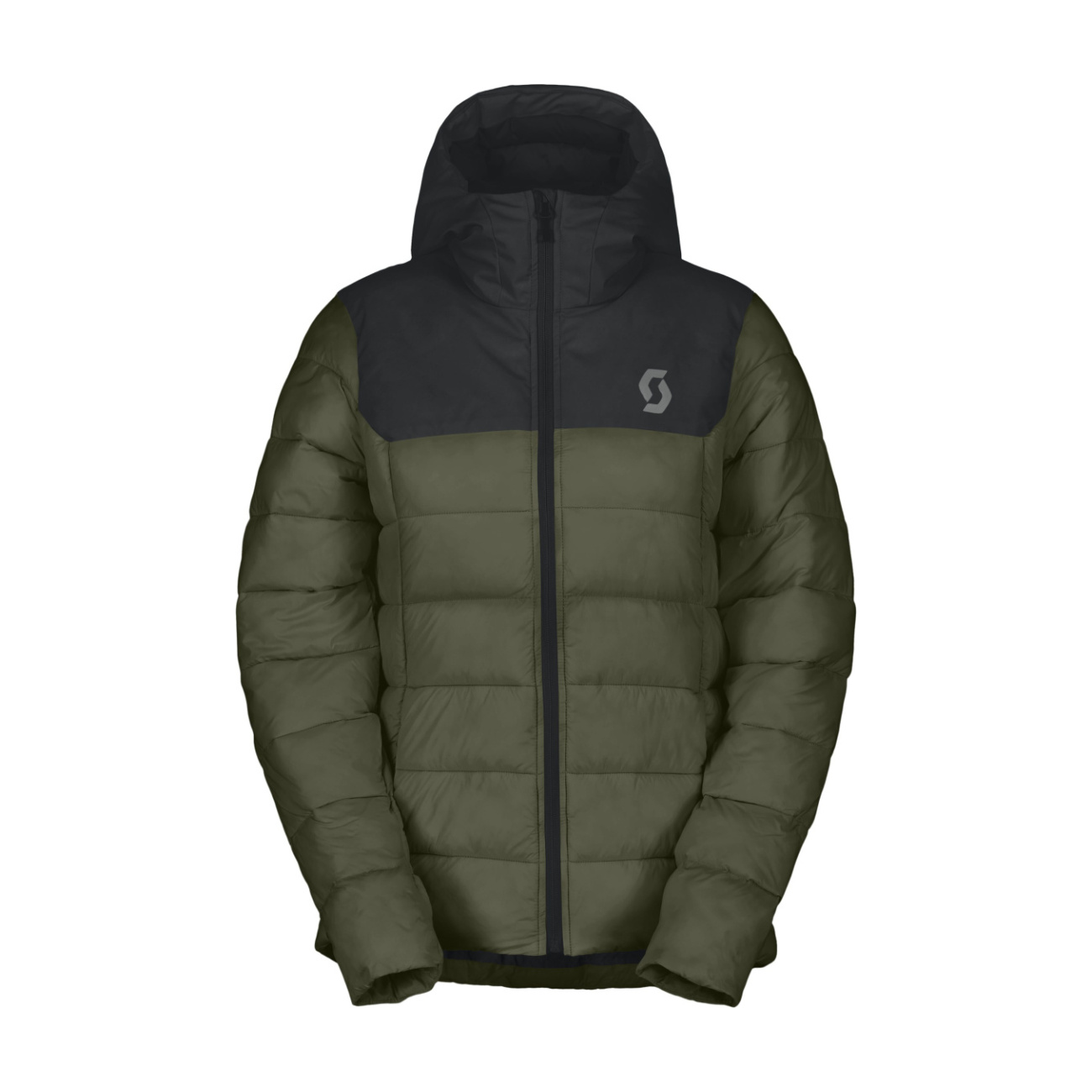 SCOTT Cyklistická zateplená bunda - INSULOFT WARM W - čierna/zelená 2XL