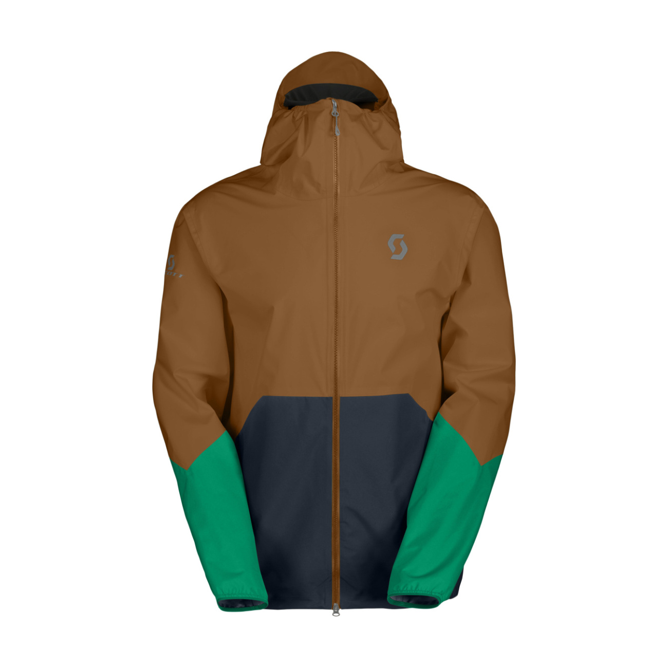 SCOTT vodeodolná bunda - EXPLORAIR LIGHT DRYO 2.5L - hnedá/modrá/zelená L