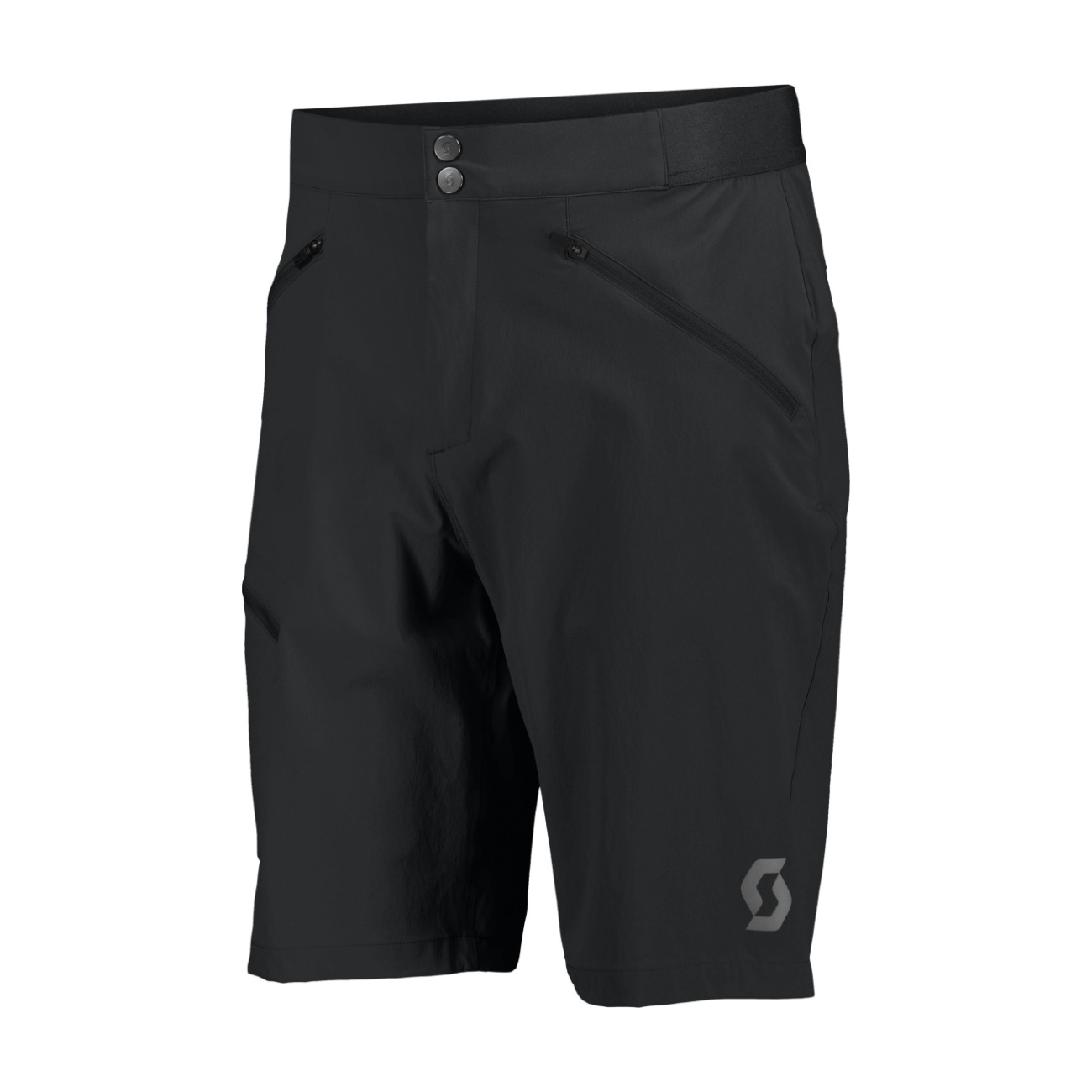 SCOTT Cyklistické nohavice krátke bez trakov - EXPLORAIR LIGHT - čierna XL