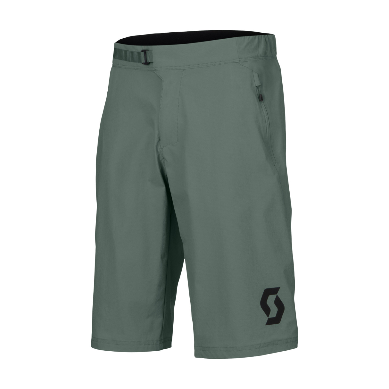 SCOTT Cyklistické nohavice krátke bez trakov - TRAIL VERTIC W/PAD - zelená 2XL