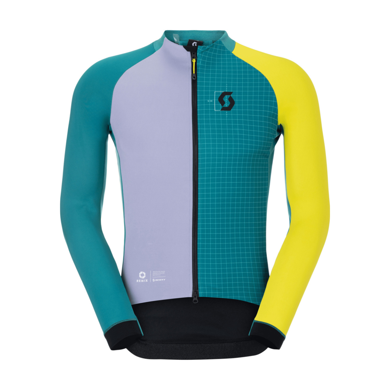 SCOTT Cyklistická vetruodolná bunda - RC PRO WARM GTX WS-REMIX - zelená/fialová/žltá 2XL