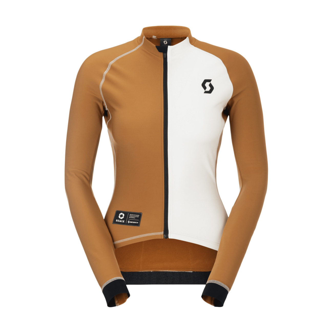 SCOTT Cyklistický dres s dlhým rukávom zimný - RC PRO WARM REMIX W - hnedá/biela L