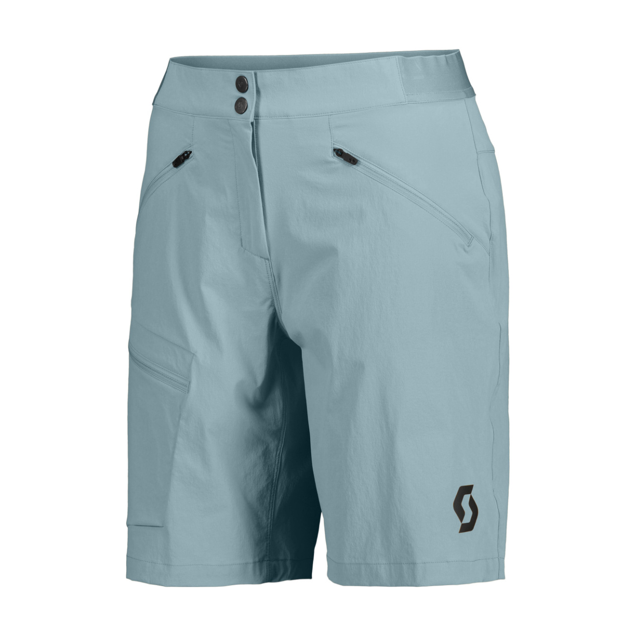 SCOTT Cyklistické nohavice krátke bez trakov - EXPLORAIR LIGHT W - modrá L