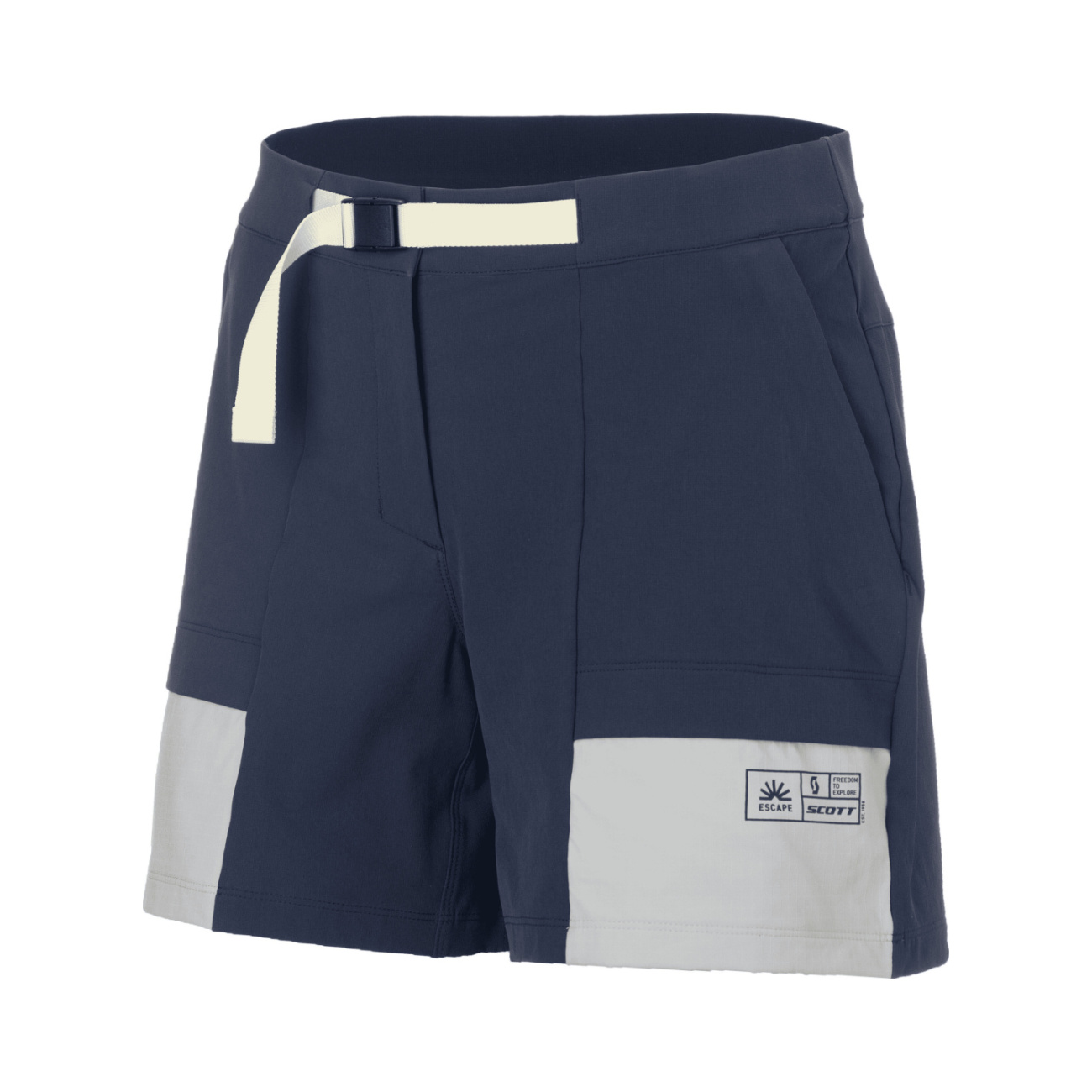 SCOTT Cyklistické nohavice krátke bez trakov - EXPLORAIR ESCAPE W - modrá/šedá L