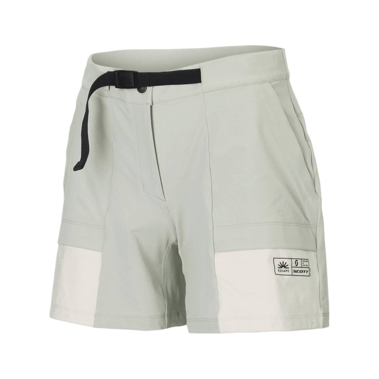 SCOTT Cyklistické nohavice krátke bez trakov - EXPLORAIR ESCAPE W - šedá/biela M