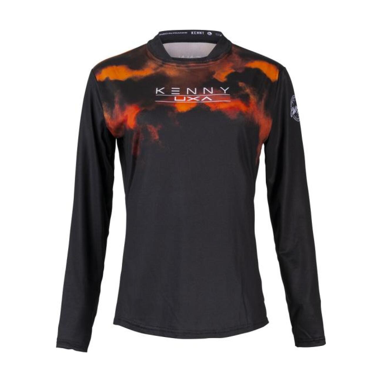KENNY Cyklistický dres s dlhým rukávom letný - CHARGER W - čierna/oranžová L