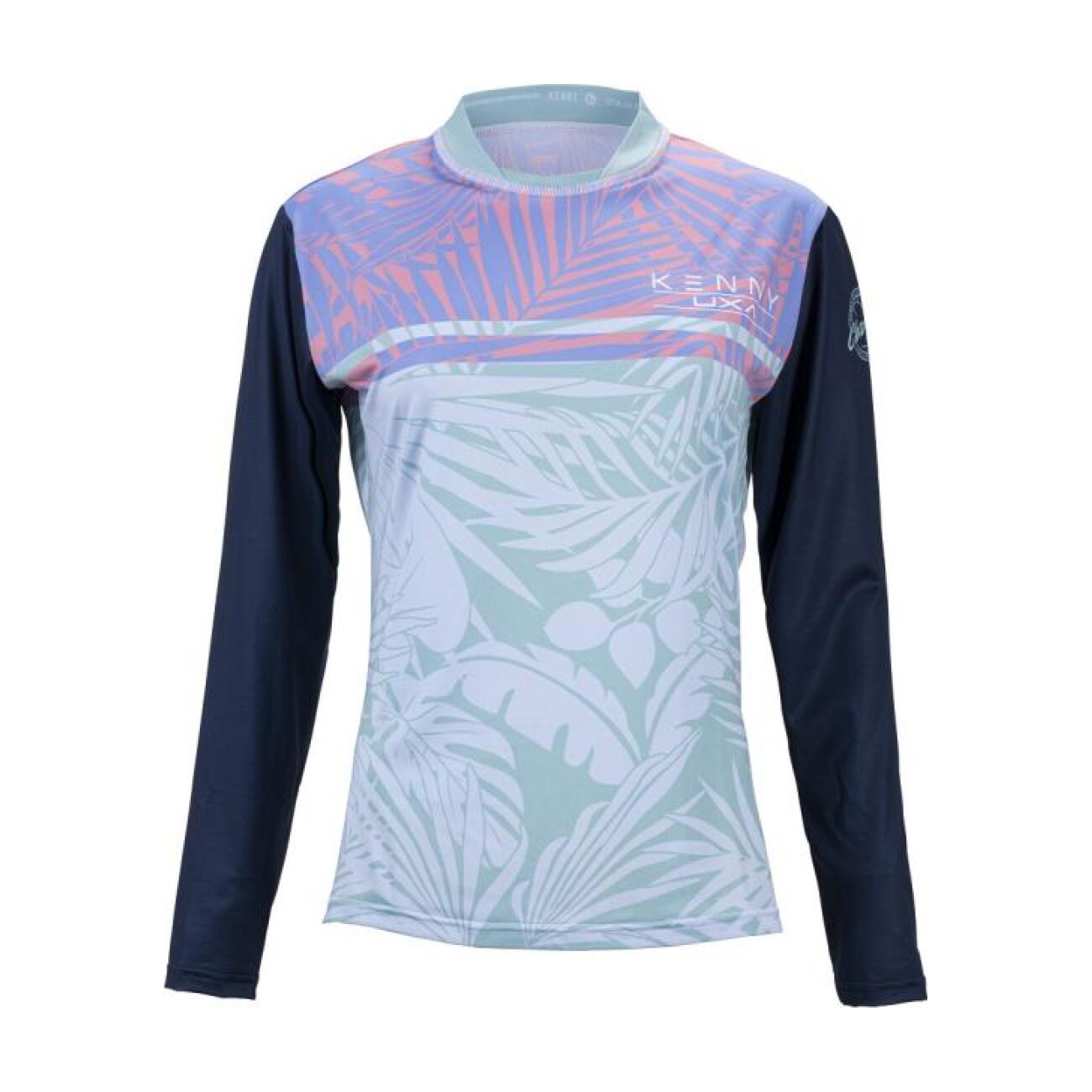 KENNY Cyklistický dres s dlhým rukávom letný - CHARGER W - modrá/viacfarebná M