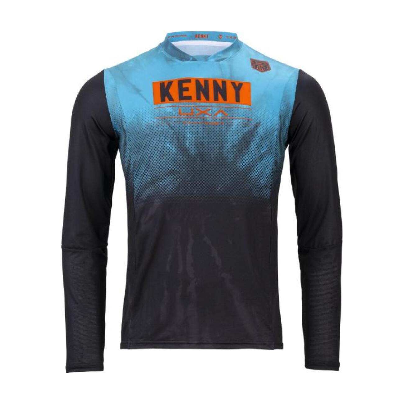 KENNY Cyklistický dres s dlhým rukávom letný - CHARGER - svetlo modrá/modrá XL