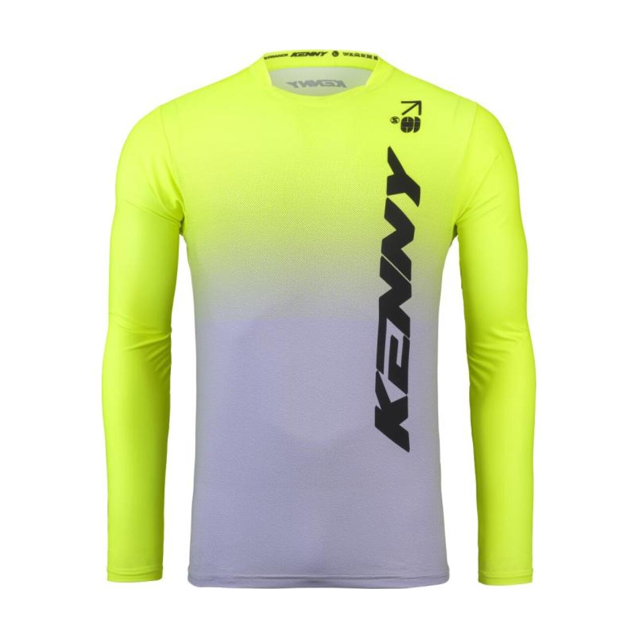 KENNY Cyklistický dres s dlhým rukávom letný - PROLIGHT KID 25 - žltá/šedá 2XS