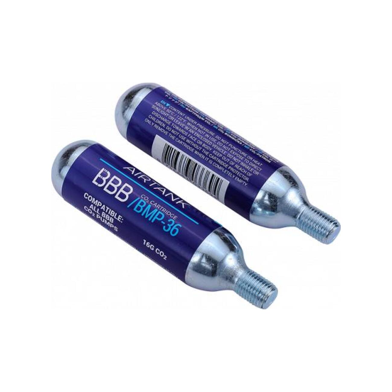 BBB CO2 pumpa/bombička - AIRTANK 2X16G - strieborná
